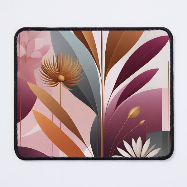 Item preview, Mid Century Botanical Retro Geometric Leaves  Florals  Berry, Gold designed and sold by Prints and Lifestyle.