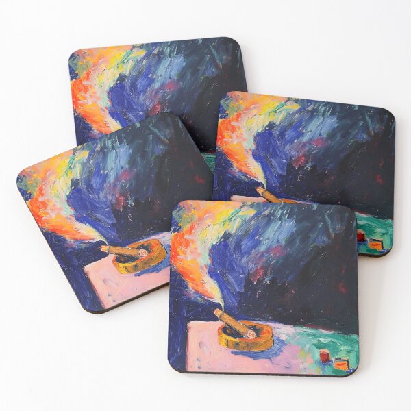 Item preview, Fauvist Fusion- A Celebration of Cigar's Vibrant Dance in Impasto Splendor Generative AI designed and sold by OlfactoART Studio.