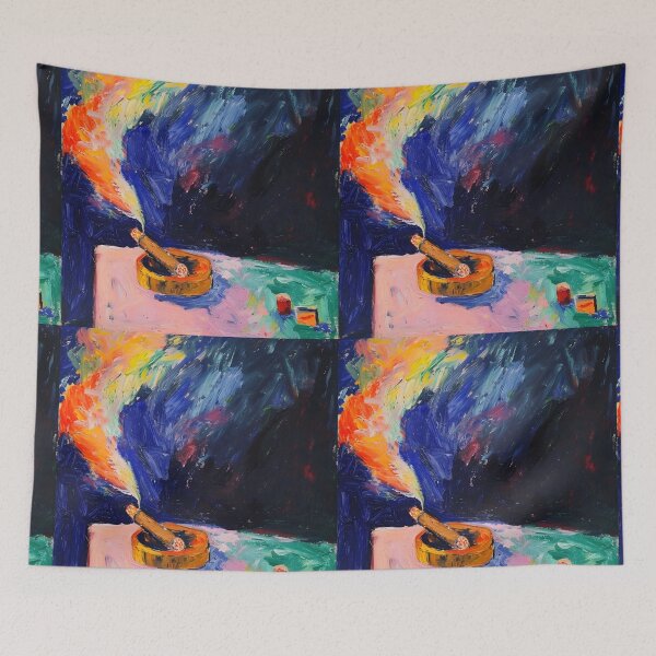Item preview, Fauvist Fusion- A Celebration of Cigar's Vibrant Dance in Impasto Splendor Generative AI designed and sold by OlfactoART Studio.