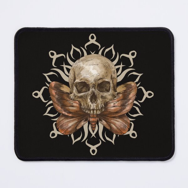 Item preview, Skull moth with ornament - Gothic, skull motif designed and sold by CorvusLunaArt.