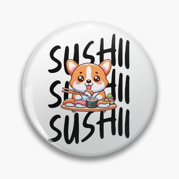 Item preview, Corgi Eating Sushi - Cute Corgi Adorable Design designed and sold by Bilalicia.