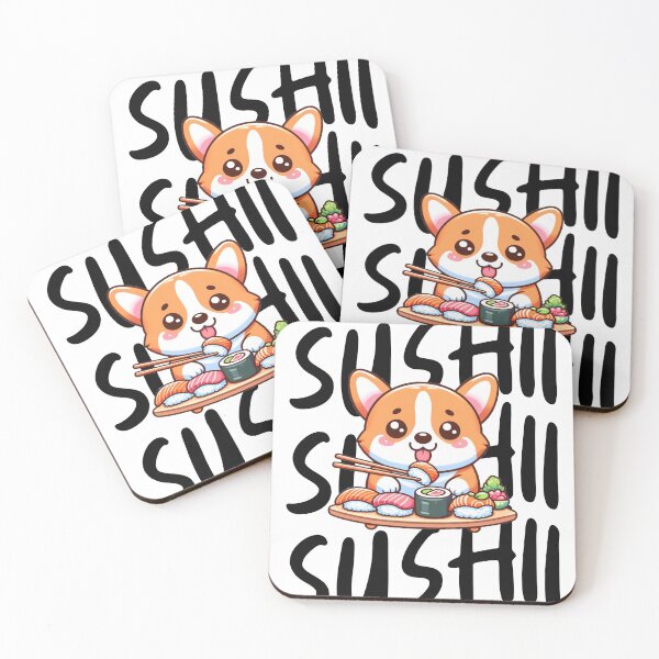 Item preview, Corgi Eating Sushi - Cute Corgi Adorable Design designed and sold by Bilalicia.