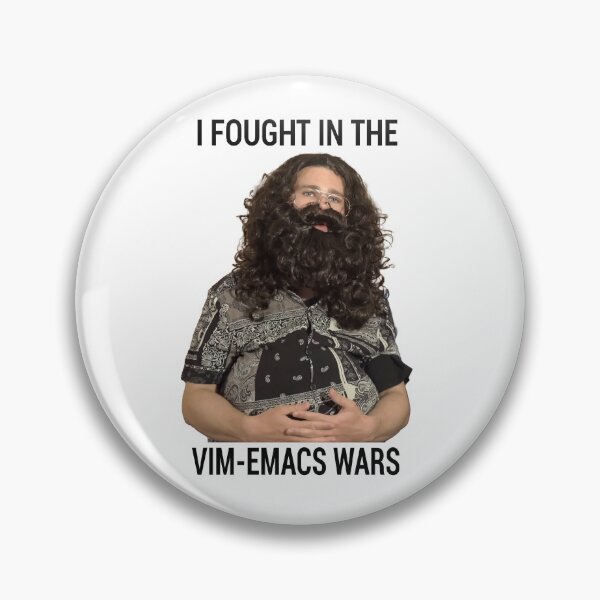 Item preview, I Fought In The Vim - Emacs Wars designed and sold by posix.