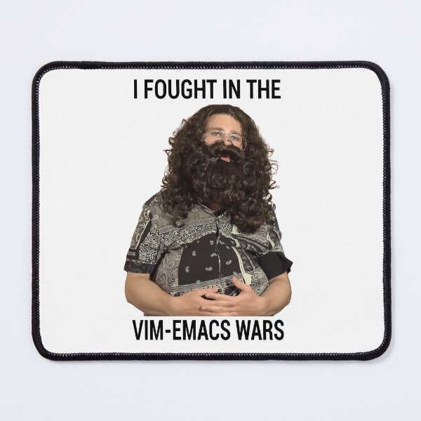 Item preview, I Fought In The Vim - Emacs Wars designed and sold by posix.