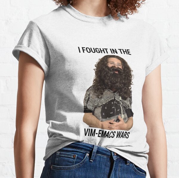 Item preview, I Fought In The Vim - Emacs Wars designed and sold by posix.
