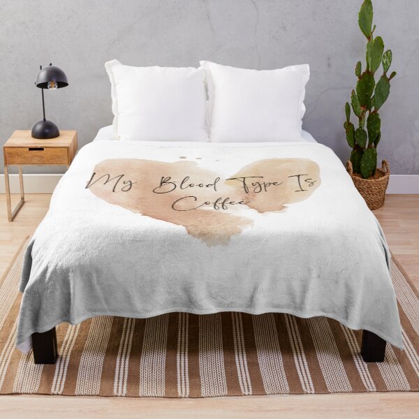 Item preview, My blood type is coffee - coffee lover design designed and sold by Dominika Bednarska.