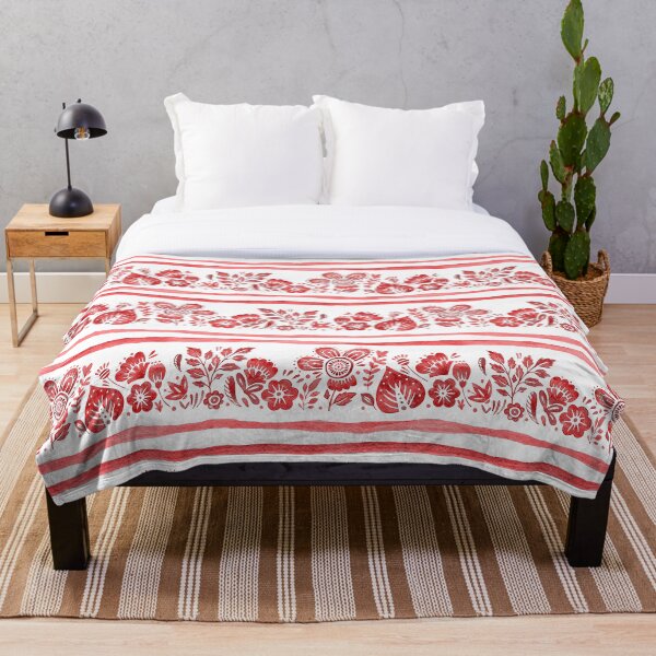Item preview, Polish folk flower ethnic flower art designed and sold by Red-Ink.