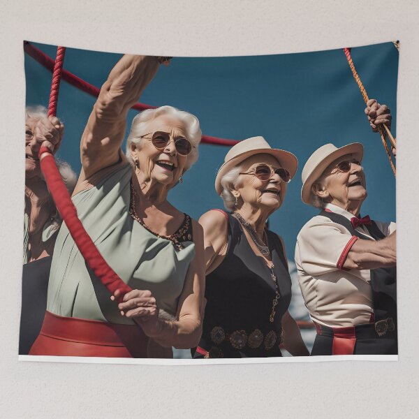 Item preview, Pensioners as trapeze Artists designed and sold by Colin Bentham.