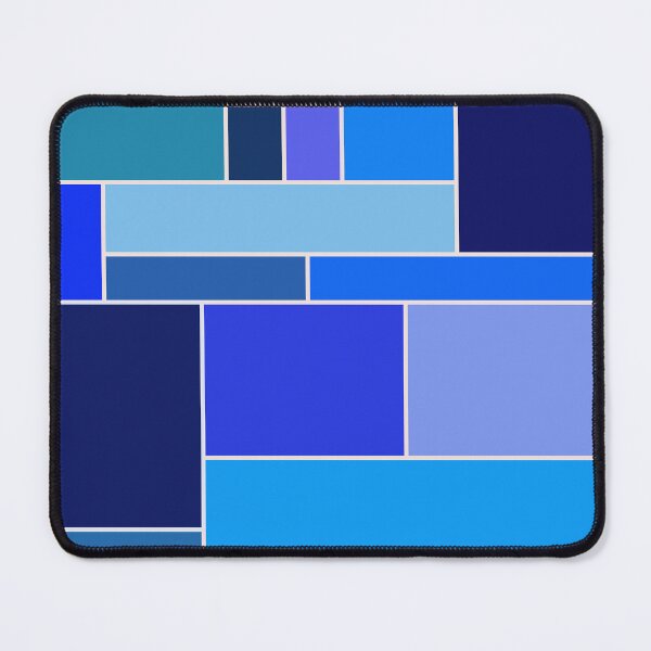 Item preview, Retro blue abstract geometric pattern designed and sold by pauloneill-art.