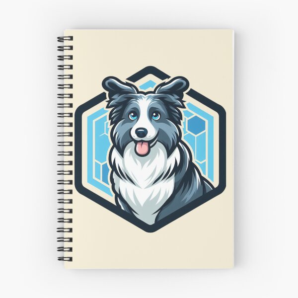Item preview, Border Collie Blue Merle Herding Dog Cartoon Illustration Smiling designed and sold by CoffeeIsATrip.