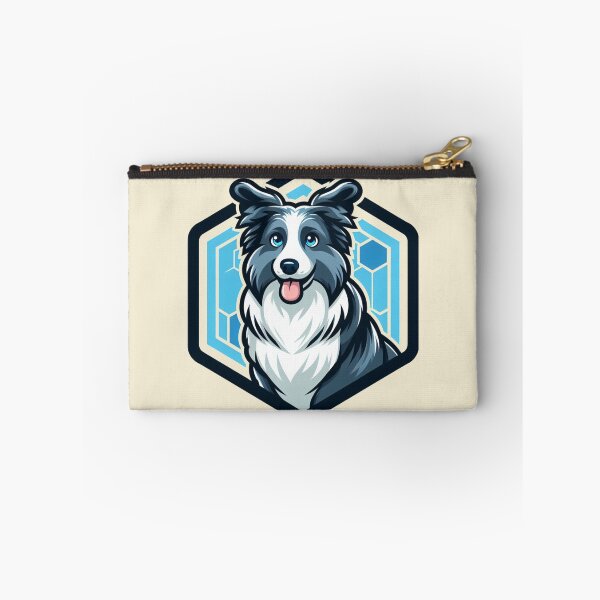 Item preview, Border Collie Blue Merle Herding Dog Cartoon Illustration Smiling designed and sold by CoffeeIsATrip.