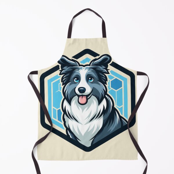 Item preview, Border Collie Blue Merle Herding Dog Cartoon Illustration Smiling designed and sold by CoffeeIsATrip.