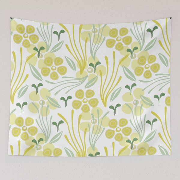 Item preview, Algae flowers white designed and sold by ChallaDesign.