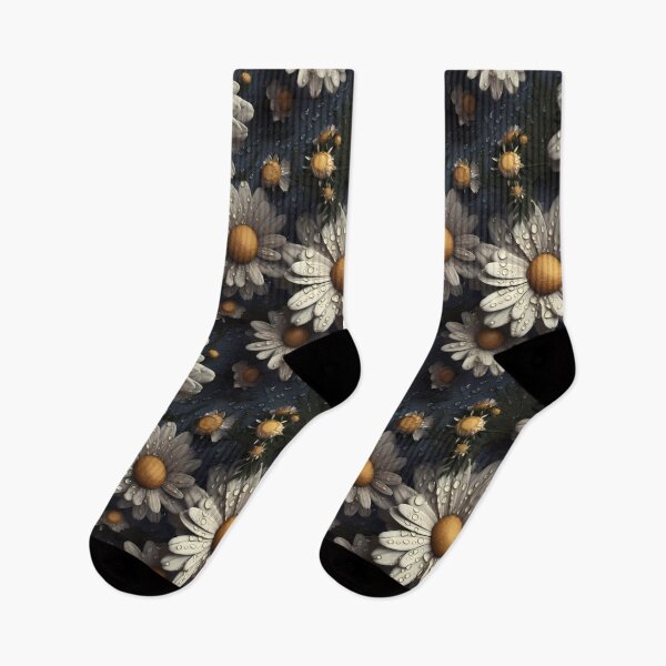 Artikelvorschau, Gänseblümchen. Weiße Blumen Kunst. Wassertropfen. entworfen und verkauft von GiveMeMood.