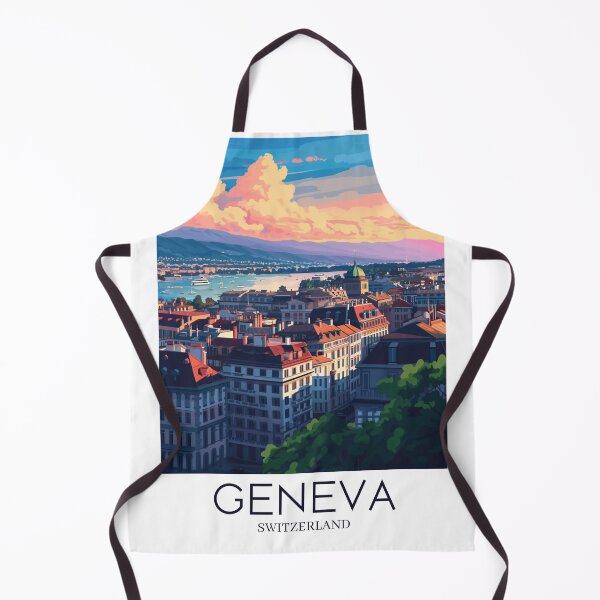 Item preview, A Pop Art Travel Print of Geneva - Switzerland designed and sold by StudioRedKoala.
