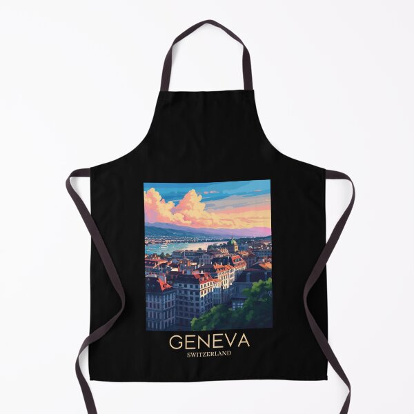 Item preview, A Pop Art Travel Print of Geneva - Switzerland designed and sold by StudioRedKoala.
