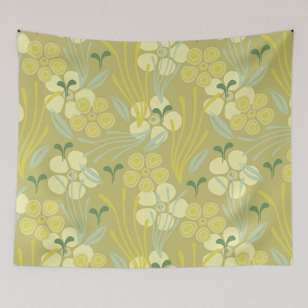 Item preview, Algae flowers light green designed and sold by ChallaDesign.
