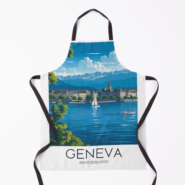 Item preview, A Pop Art Travel Print of Geneva - Switzerland designed and sold by StudioRedKoala.