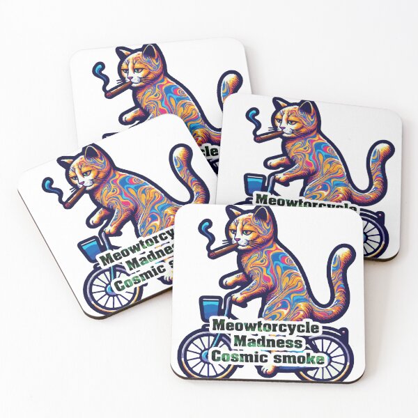 Item preview, Smoking Cat on a Psychedelic Bike Ride  designed and sold by diegomenjivar92.