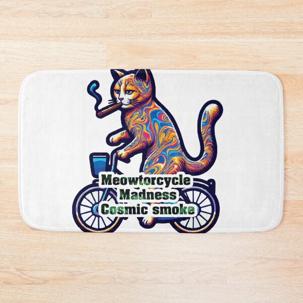 Item preview, Smoking Cat on a Psychedelic Bike Ride  designed and sold by diegomenjivar92.