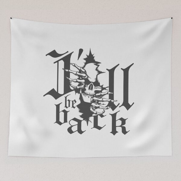 Item preview, Dart skull motif with saying: I'll be back, cool design for leisure and sports. designed and sold by ChrUzDesigner.