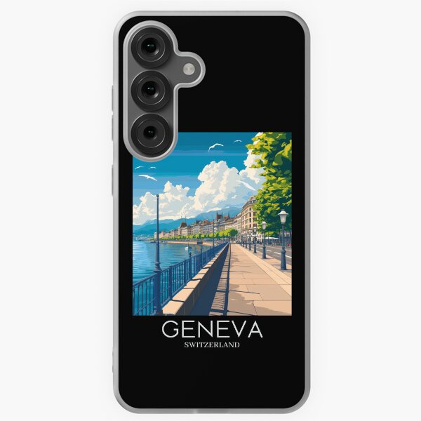 Item preview, A Pop Art Travel Print of Geneva - Switzerland  designed and sold by StudioRedKoala.