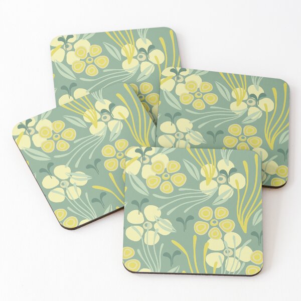 Item preview, Algae flowers turquoise designed and sold by ChallaDesign.