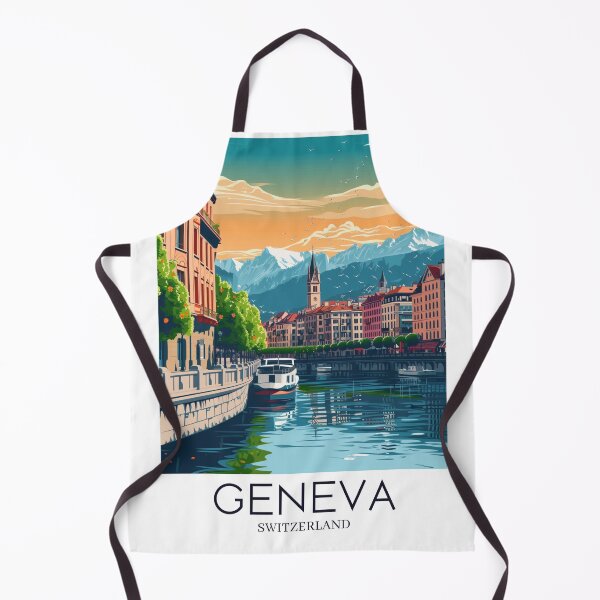 Item preview, A Pop Art Travel Print of Geneva - Switzerland designed and sold by StudioRedKoala.