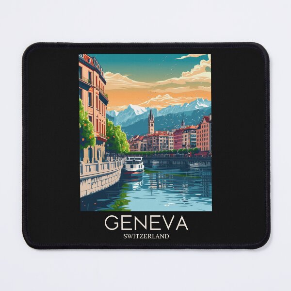Item preview, A Pop Art Travel Print of Geneva - Switzerland designed and sold by StudioRedKoala.