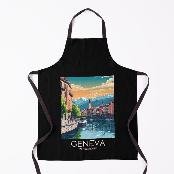 Item preview, A Pop Art Travel Print of Geneva - Switzerland designed and sold by StudioRedKoala.