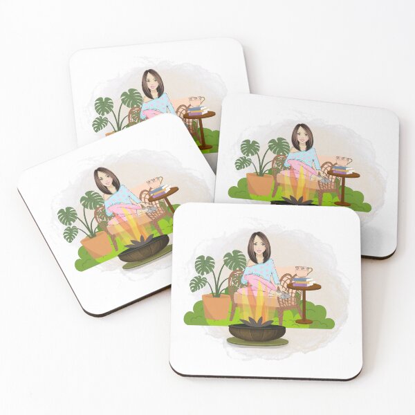 Item preview, Girl at Home enjoying her back yard designed and sold by DesignJiggy.