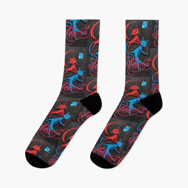 Item preview, Together on a black background of blue and red kinetic cats connected by a fillf it designed and sold by Creativesphotos.