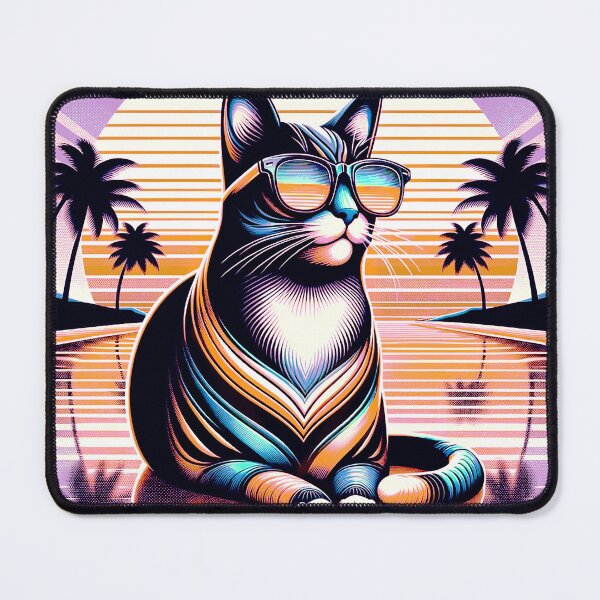 Item preview, A retro cat resting on the beach. designed and sold by veroniss.
