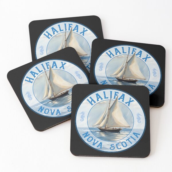 Item preview, Halifax Nova Scotia Canada Vintage Sailing Design designed and sold by Futurebeachbum.