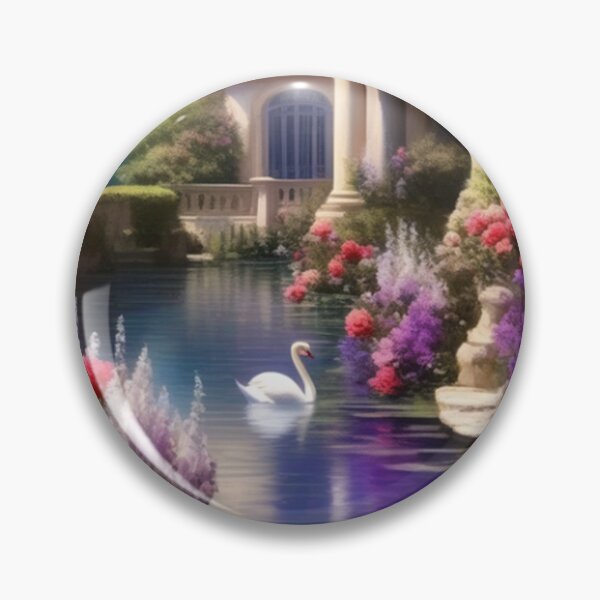 Item preview, Swans and Flowers at the Chateau designed and sold by TheDarkWardrobe.