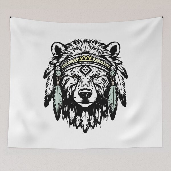 Item preview, Native American Bear Feather Headdress  designed and sold by Smix Pixels.