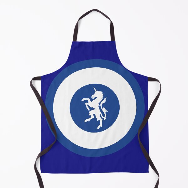 Item preview, Unicorn Scottish blue white retro mod roundel designed and sold by ModSupporters.