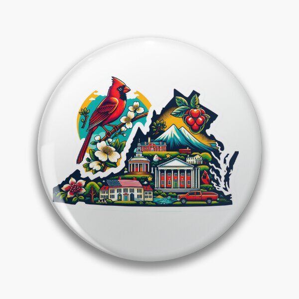 Item preview, Virginia State vibrant design map designed and sold by MindblowingShop.