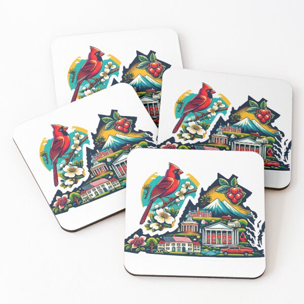 Artikelvorschau, Lebendige Designkarte des Bundesstaates Virginia entworfen und verkauft von MindblowingShop.