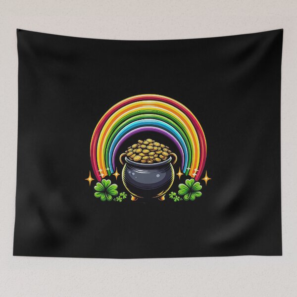 Item preview, Happy St Patricks Day Print Rainbow Shamrock Irish T-Shirt designed and sold by MAPDDesigns.