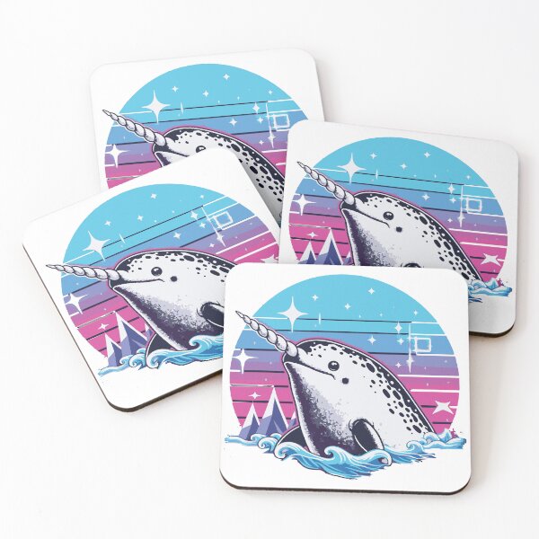 Item preview, Narwhal whale Retro designed and sold by obscurax art.