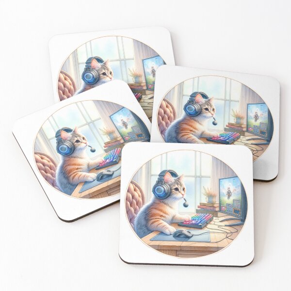 Item preview, Gaming Cat | Cute | Gaming | Serene designed and sold by ShopCoolStop.