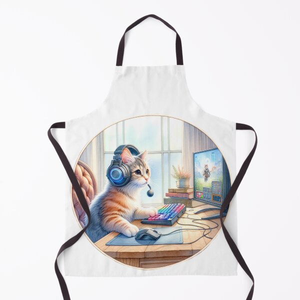 Item preview, Gaming Cat | Cute | Gaming | Serene designed and sold by ShopCoolStop.