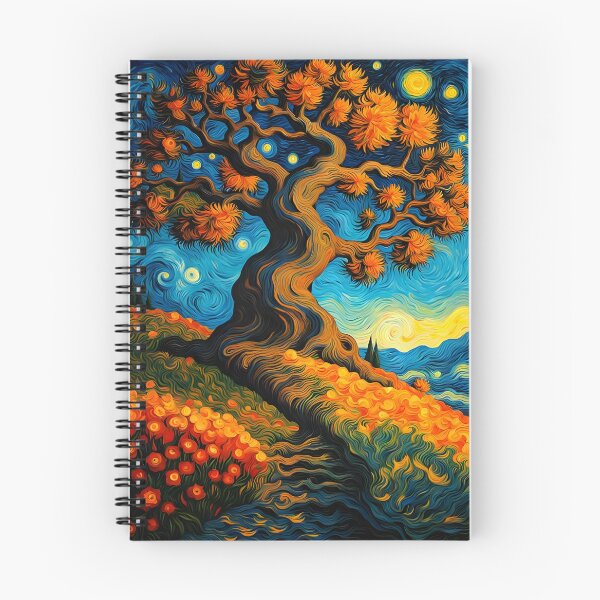 Item preview, tree painting in a starry night designed and sold by rhadooss.