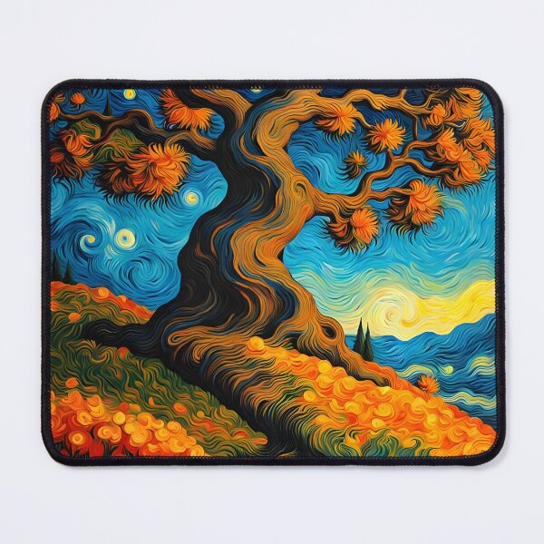 Item preview, tree painting in a starry night designed and sold by rhadooss.