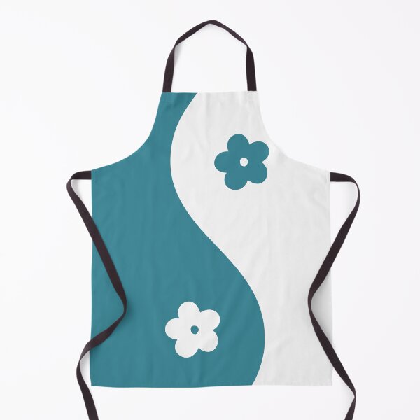 Item preview, Yin Yang Flower Teal and White Aesthetic designed and sold by LinDraws.