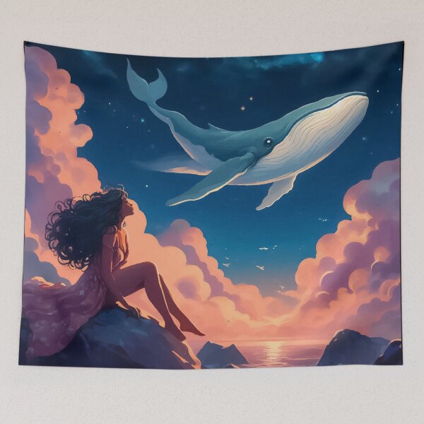 Item preview, Summer Dream About Whale on Starry Sky designed and sold by TomFrontierArt.
