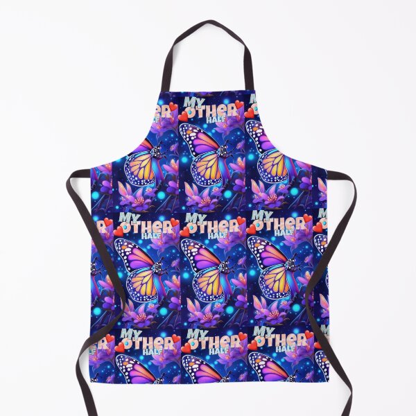 Item preview, My other half on a starry background of half butterflies gathering flowers designed and sold by Creativesphotos.