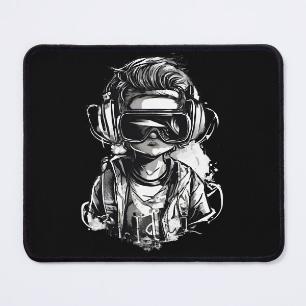 Item preview, Cute, Adorable Cyber VR Ninja Boy: Comic-Style Black Design designed and sold by VectivaGraphx.