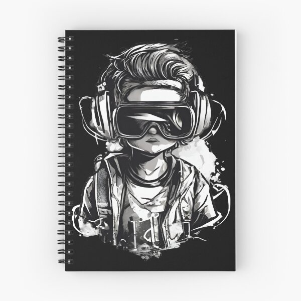 Item preview, Cute, Adorable Cyber VR Ninja Boy: Comic-Style Black Design designed and sold by VectivaGraphx.